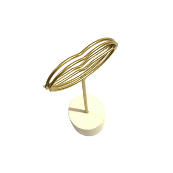 Gold Lips Metal Photo Clip Holder Stand - Picture 2 of 6